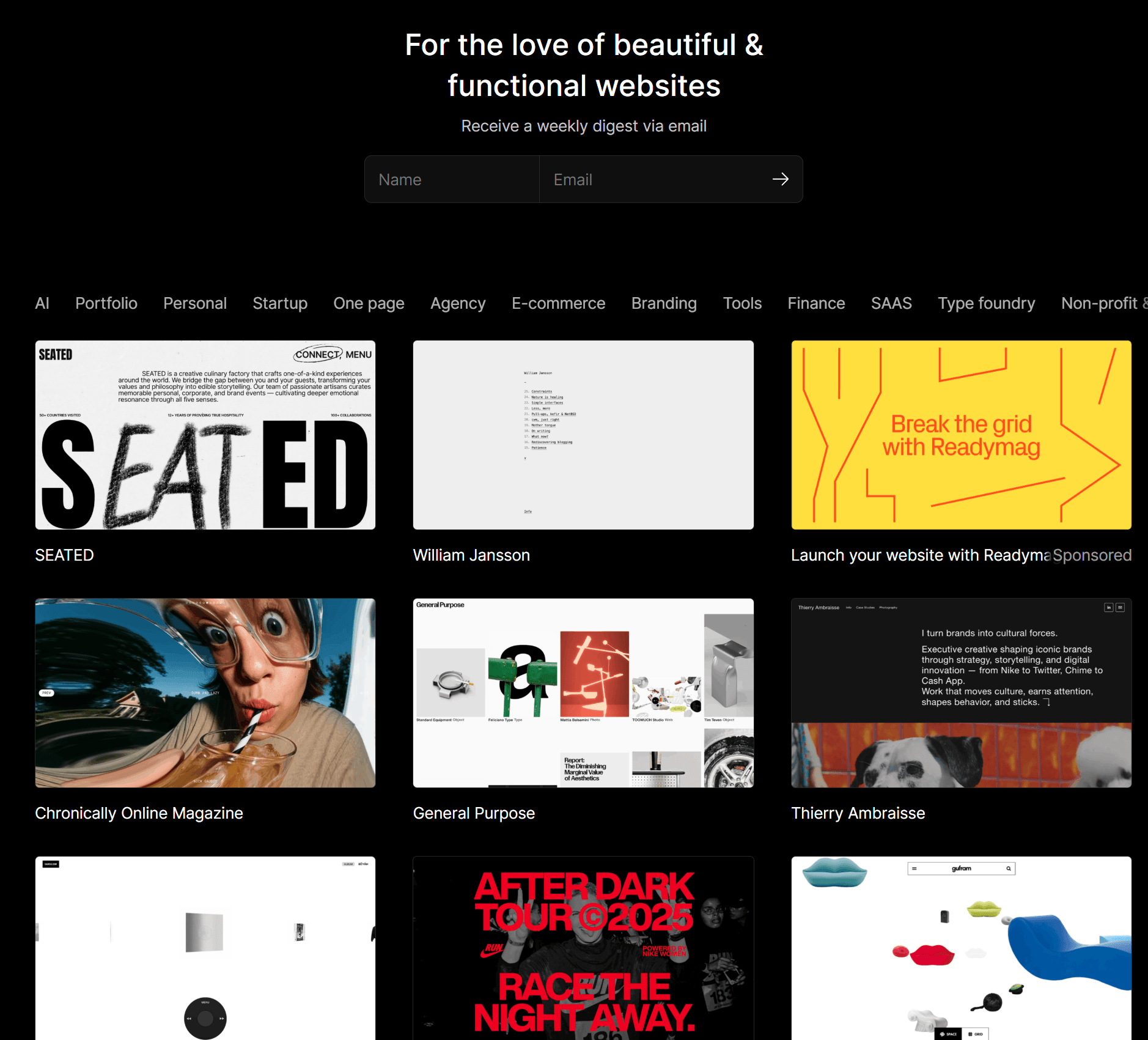 Minimal Gallery Website